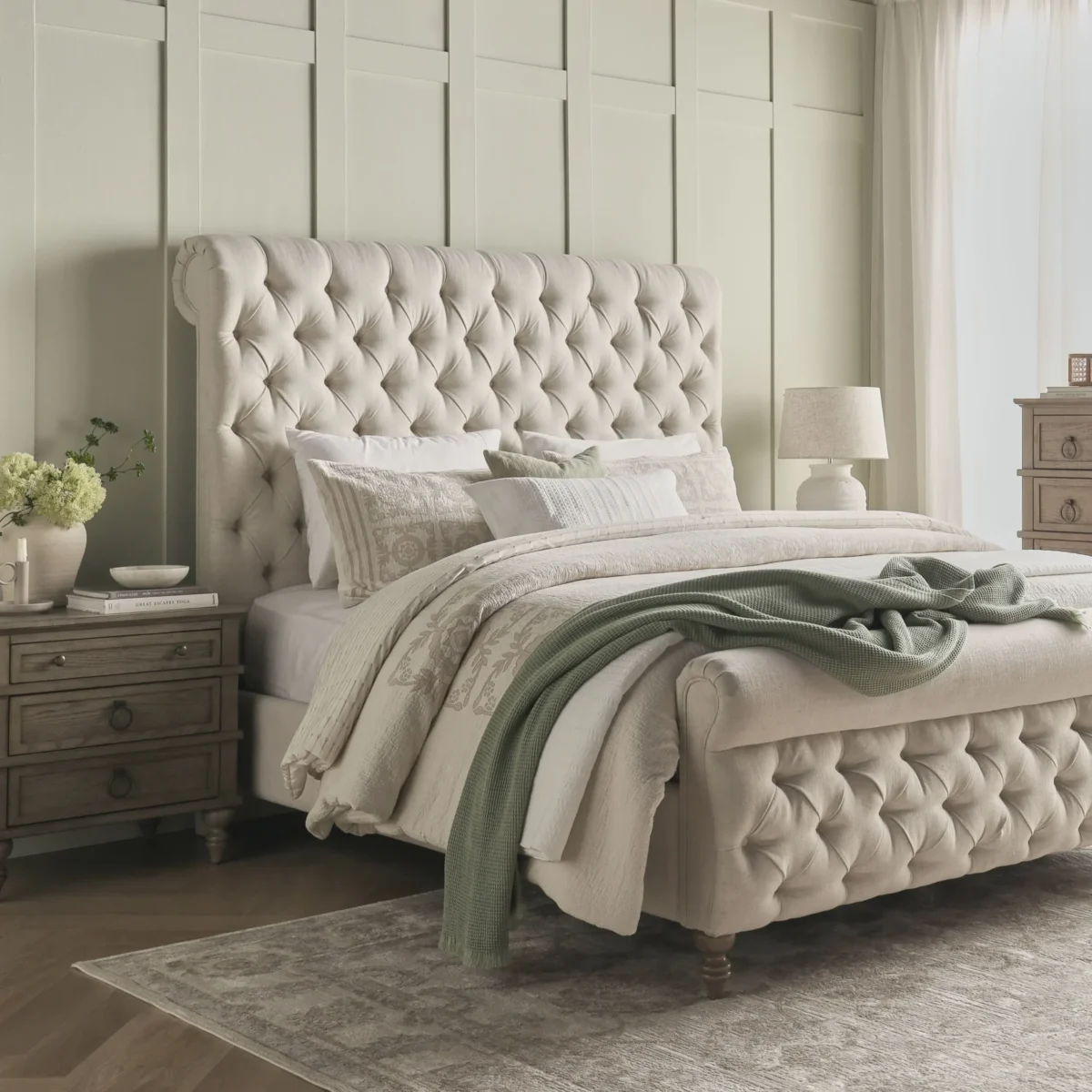 BF Luxury Upholstery Tufted Bed king Size