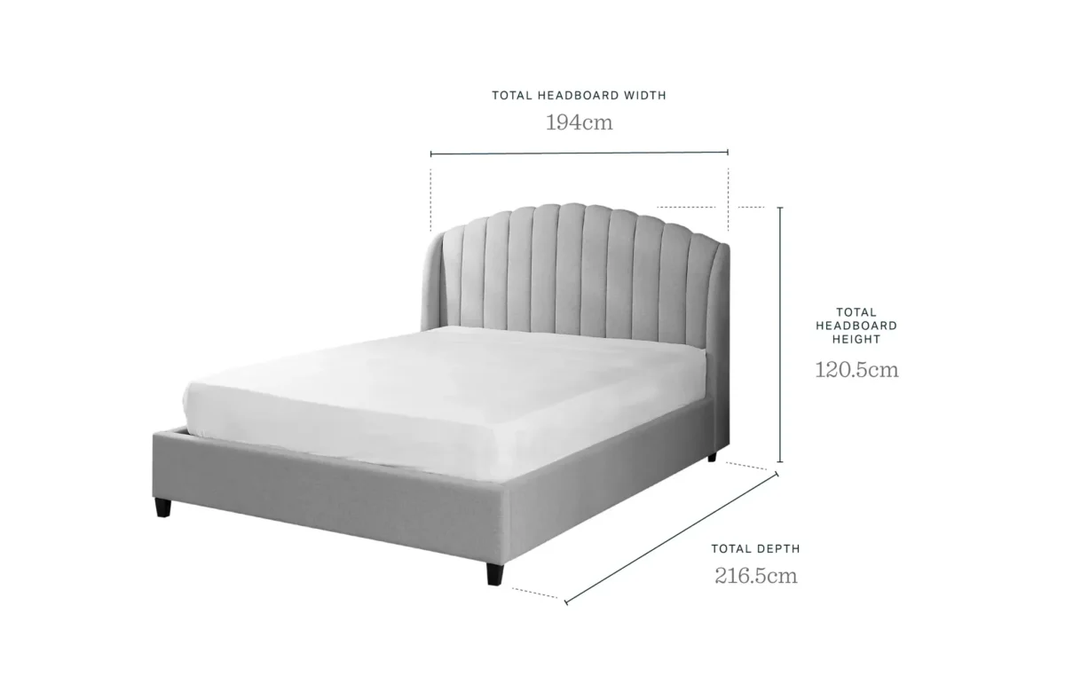 Bahoo Furnitures Linen Fabric Super King Bed Size